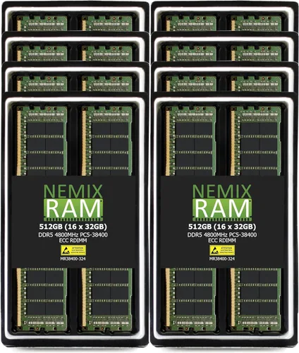Miniatura 11 de NEMIX RAM Memoria de servidor registrada DDR5 4800MHz PC5-38400 2Rx8 1.1V CL40 288-PIN ECC RDIMM de 32 GB (1 x 32 GB)