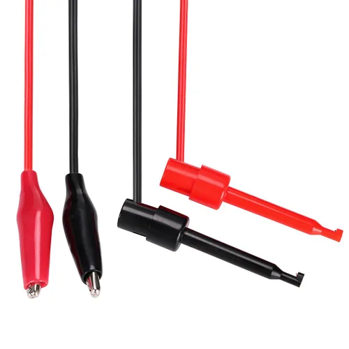 Miniatura 6 de Sumnacon Juego de cables de prueba de multímetro, enchufe apilable para gancho de prueba, enchufe de plátano a clips de cocodrilo, cable de prueba