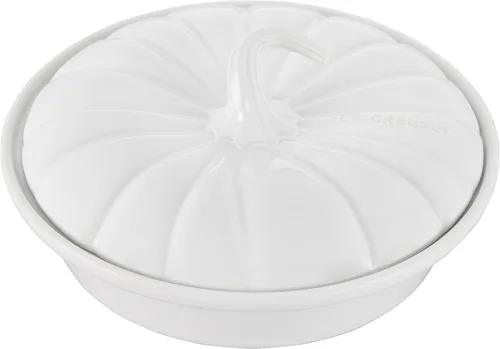 Miniatura 6 de Le Creuset Gres Figural Calabaza Panadero con Tapa, 9", Merengue