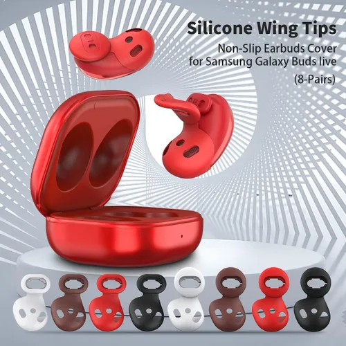 Miniatura 7 de [8 pares] Puntas de oreja para Galaxy Buds Live, accesorios de silicona antideslizantes para auriculares compatibles con Samsung Galaxy Buds Live