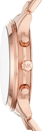 Miniatura 3 de Michael Kors Runway Mercer Reloj de cuarzo para mujer con correa de acero inoxidable, oro rosa, 18 (modelo MK6713), Rosado, L, Cronógrafo