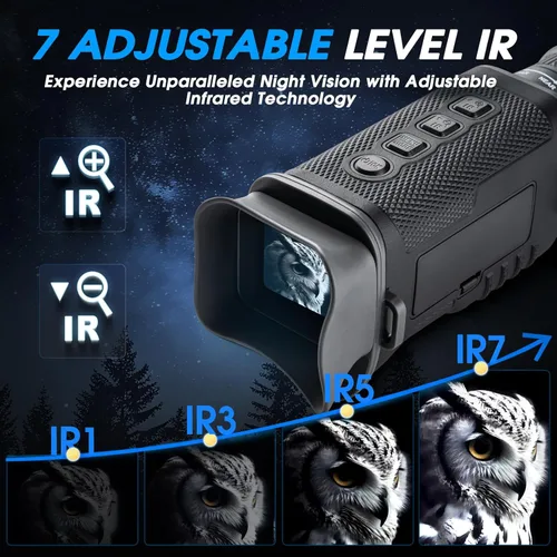 Miniatura 4 de Visión nocturna monocular 4K digital infrarroja visión nocturna con pantalla de 2 pulgadas más grande, zoom digital 8X, batería recargable de 2200