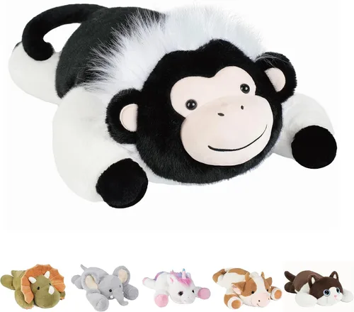 Miniatura 13 de GILFWM Animales de peluche con peso de gato - 21.3" Almohada de juguete linda, regalos de peluche para niños, niñas y adultos, 3 lbs, felpa suave