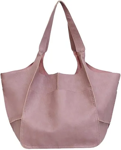 Bolso de mano grande, bolso de mano de piel sintética, bolso de hombro, bolso cruzado suave, bolso de viaje de gran tamaño