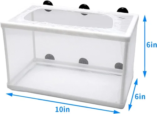 Miniatura 3 de Anxingo Paquete de 2 redes para criadores de peceras, caja de incubación de aislamiento de peces, caja de incubación de marco de plástico, caja