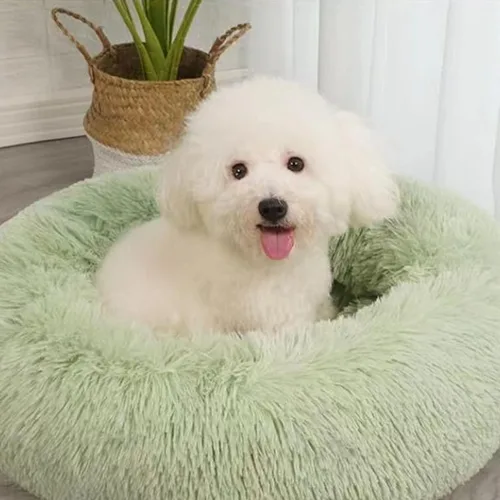 Miniatura 40 de Nisrada Cama para perros pequeños, medianos y grandes, 20 pulgadas, relajante, lavable, redonda, acogedora, suave, cama para mascotas para cachorros