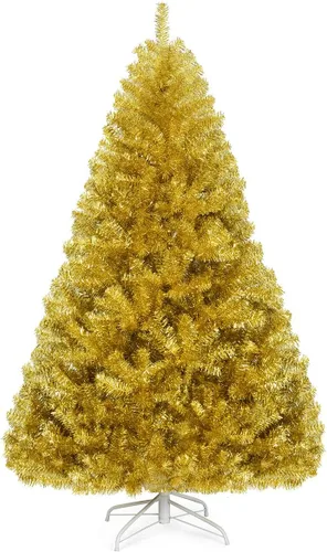 Miniatura 35 de Goplus Árbol de Navidad negro sin luz de 7.5 pies, árbol de Halloween artificial con 1258 puntas de rama, soporte de metal, árbol completo