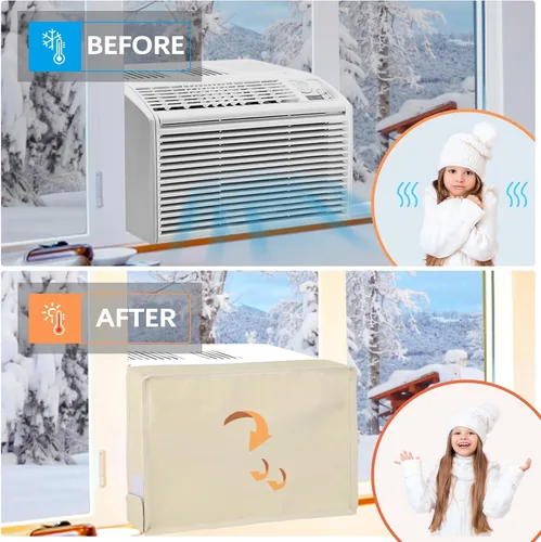 Miniatura 5 de Cubiertas de aire acondicionado para interior de 21 pulgadas de ancho x 15 pulgadas de alto x 3.5 pulgadas de profundidad, resistente al viento e