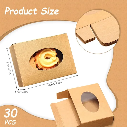 Miniatura 2 de Spakon 30 cajas de jabón para jabones caseros de 3.8 x 2.8 x 1.2 pulgadas, cajas de jabón rectangulares con ventana, pequeña caja de regalo