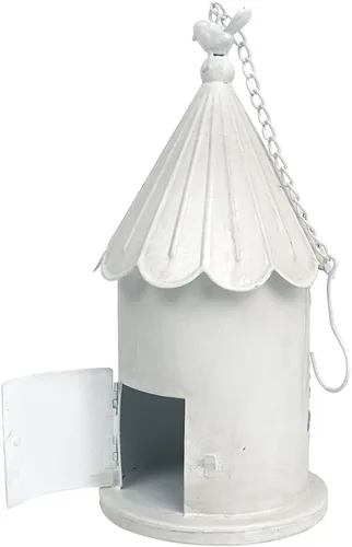 Miniatura 6 de Casas de pájaros colgantes de metal para exteriores, casitas de pájaros para exteriores, nido de pájaros único para pájaros azules, pajarillos