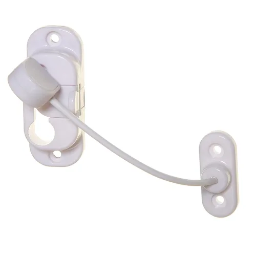 Dreambaby Breezz-Safe - Bloqueo de restrictor de ventana deslizante sin llave para niños - Tope de seguridad para bebés - Blanco