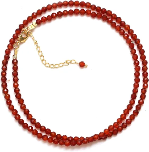 Miniatura 59 de Gempires - Collar de cuentas de piedras naturales hechas a mano, joyería de cristal hipoalergénica de 20 pulgadas, chapado en oro, joyería de moda