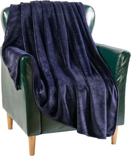 Miniatura 9 de Manta de franela de forro polar, tamaño King, color morado, para todas las estaciones, ligera, acogedora, súper suave, de lujo para sofá o cama