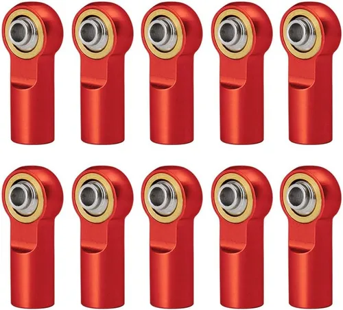 Miniatura 7 de Que-T 10pcs Metal Link Rod End M4 Ball Joint Head para RC Crawler Car (negro)