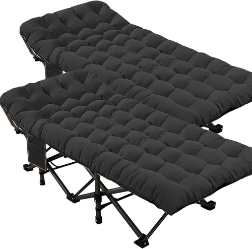 Miniatura 27 de DoCred Catre plegable XXL de gran tamaño con colchón, catre de dormir resistente, cama portátil para adultos al aire libre con bolsa de transporte