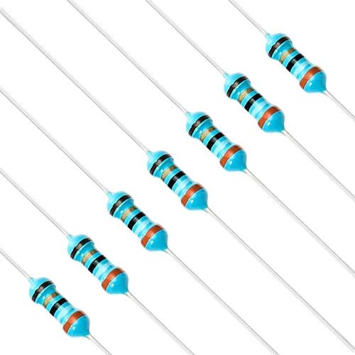 Miniatura 37 de Chanzon 100pcs 1/4W (0.25W) 62 Ohmios Resistencia fija de película metálica Ohmios 0.01 ±1% Tolerancia 62R MF Resistencias de orificio pasante