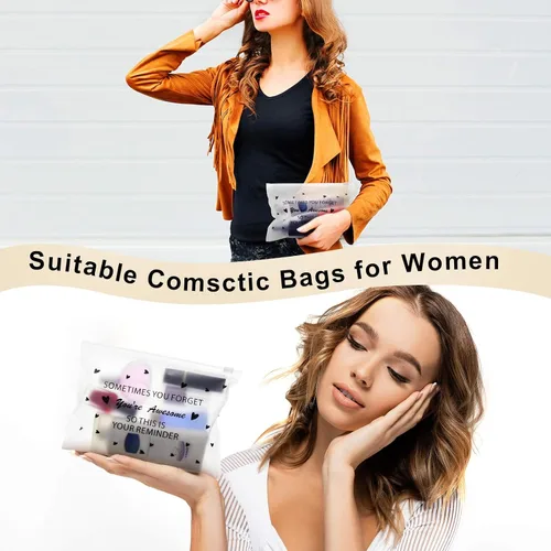 Miniatura 4 de Sotiff 60 bolsas de maquillaje a granel para mujeres, regalos inspiradores de agradecimiento, bolsa de papel de EVA, regalo de agradecimiento