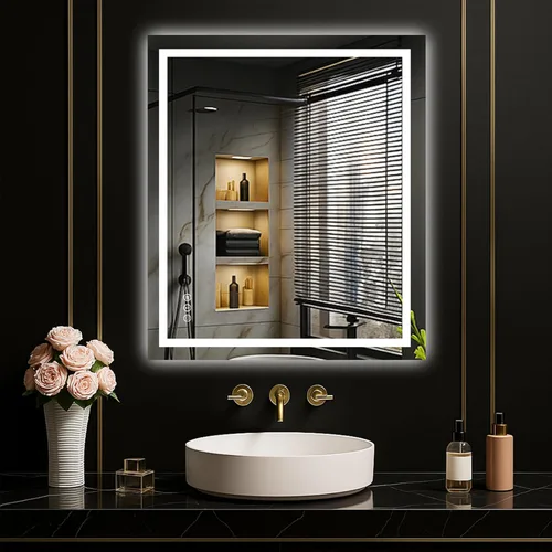 Miniatura 68 de LOAAO Espejo de Baño LED de 40"X32" con Luces, Antivaho, Regulable, Retroiluminación RGB + Iluminación Frontal, Espejo de Tocador de Baño
