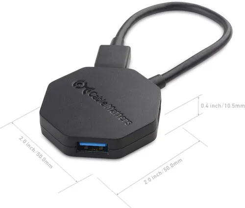 Miniatura 2 de Cable Matters Hub USB Ultra Mini de 4 puertos (concentrador USB 3.0, base USB3)