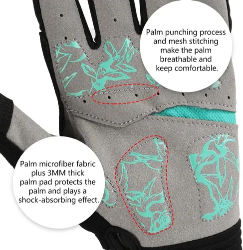 Miniatura 5 de DuShow Guantes de ciclismo para mujer, guantes de bicicleta con pantalla táctil de dedo completo, guantes largos de bicicleta, ciclismo de montaña
