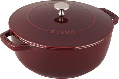 Miniatura 10 de Staub Horno holandés de hierro fundido, 3.75 cuartos de galón, sirve 3-4, fabricado en Francia, blanco