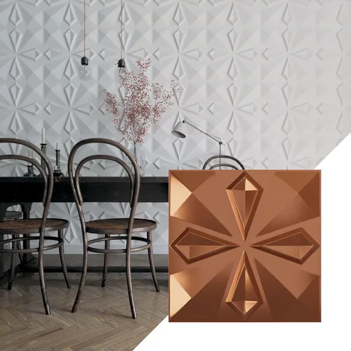 Miniatura 21 de Ekena Millwork WP20X20NKWH 19 5/8 pulgadas de ancho x 19 5/8 pulgadas de alto Nikki EnduraWall Decorativo 3D Panel de pared cubre 2.67 pies cuadrados
