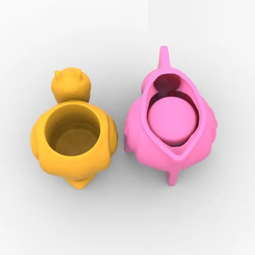 Miniatura 6 de Molde de silicona para macetas, moldes de silicona en forma de animal 3D para hormigón, cemento, yeso, arcilla polimérica, fundición de resina