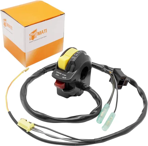 Miniatura 7 de M MATI Control de manillar Kill Stop Interruptor de Faro Botón para Suzuki LT250R QuadRacer 250 1987-1992 37400-19A10