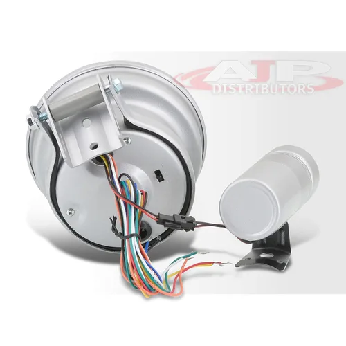 Miniatura 4 de AJP Distributors Universal JDM Sport - Tacómetro 4 en 1 con cara de fibra de carbono de 5 pulgadas, medidor de tacómetro de 11 K RPM con presión