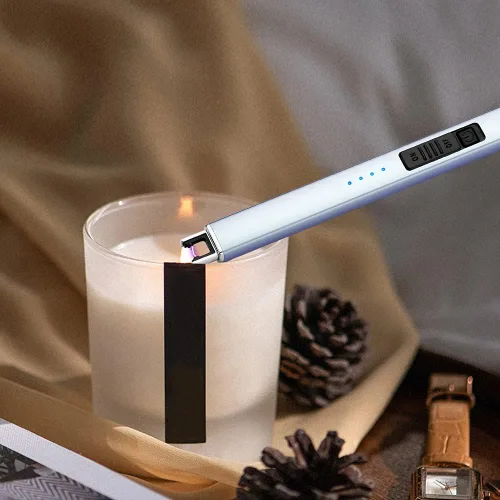 Miniatura 2 de ARECTECH Encendedor de velas eléctrico con cable tipo C, regalo de cumpleaños para hombres, mujeres, esposa, encendedores de arco de plasma Azul