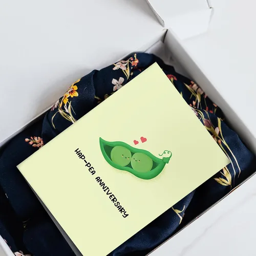 Miniatura 5 de Tarjeta de feliz aniversario SuperShunhu para él o para ella, linda tarjeta de aniversario de guisantes para pareja, tarjeta de aniversario
