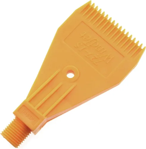 Miniatura 3 de Boquilla plana E-outstanding naranja de 1/4 de pulgada rosca macho ABS de un solo orificio Boquilla de chorro plano para soplado de aire