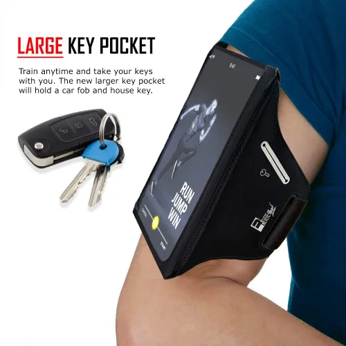 Miniatura 2 de RevereSport Brazalete deportivo para teléfono compatible con iPhone 17/16/15/14/13/12/11/SE Samsung S25/S24/S23/S22/S21/S20 (mediano)