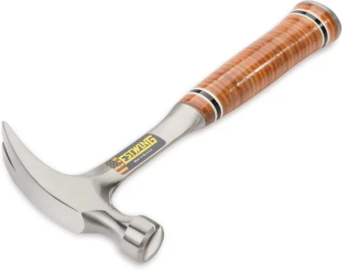 Miniatura 12 de ESTWING Martillo - Garra recta de 16 oz con cara lisa y agarre de cuero genuino - E16S