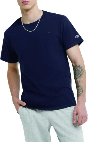 Miniatura 15 de Champion Men's Classic Short Sleeve T-Shirt, Standard Fit, Midweight 100% Cotton, Available in Regular and Big & Tall Blanco brillante
