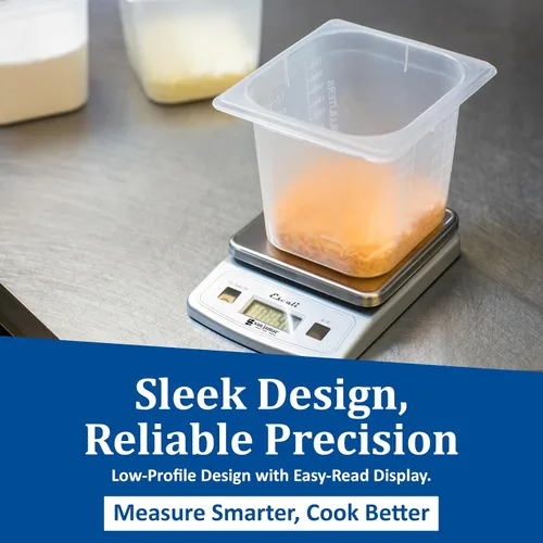 Miniatura 4 de San Jamar SCDG2LP Báscula digital de bajo perfil para alimentos/cocina, capacidad de 2 libras