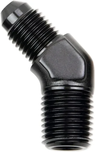 Miniatura 22 de Adaptador de tubo de manguera de combustible de aluminio recto 16AN acampanado a 3/4" NPT macho Unión de rosca negro