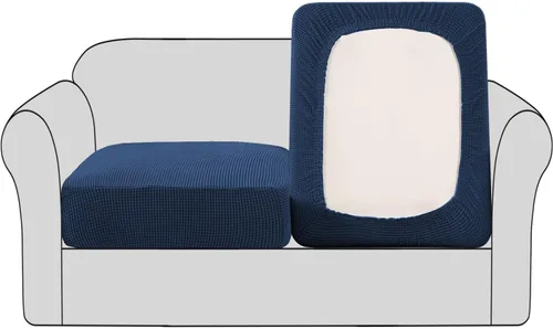 Miniatura 49 de H.VERSAILTEX - Fundas elásticas para cojín de sofá individual, fundas de asiento para silla de sofá, protector de cojín con tejido jacquard de sarga