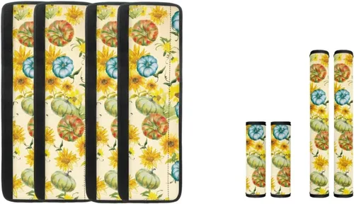 Miniatura 11 de DISNIMO Fundas para manija de puerta de refrigerador con calabaza otoñal, 8 piezas Kithchen para nevera, microondas, horno, lavavajillas, protector