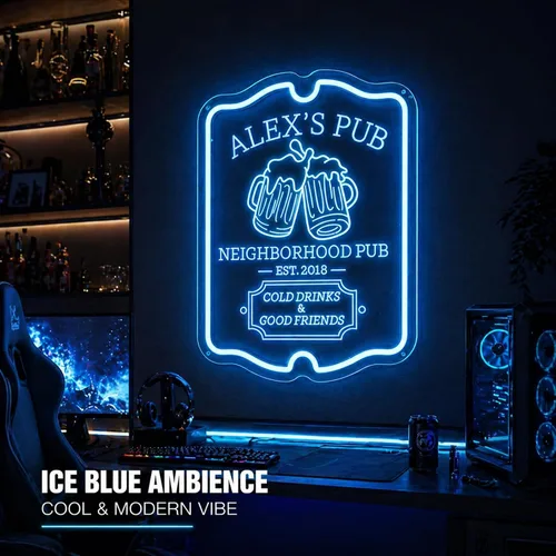 Miniatura 6 de Letrero de barra de neón personalizado para bar en casa, hecho a mano, regulables, personalizables, barras de neón 3D, letrero de luz de cerveza