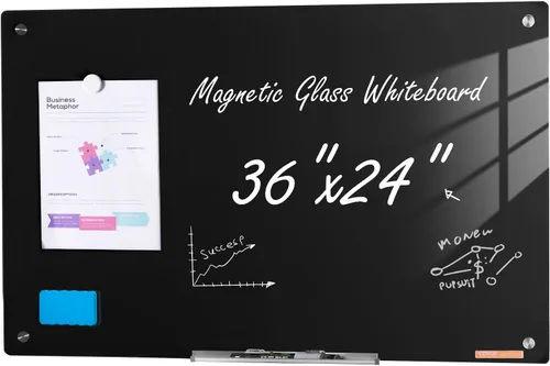Miniatura 10 de VEVOR Pizarra blanca magnética móvil, 36 x 24 pulgadas, doble cara, pizarra de borrado en seco reversible de 360 grados, altura ajustable con marco