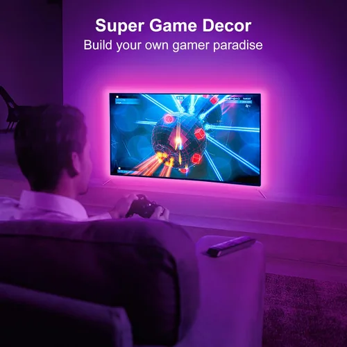 Miniatura 5 de Luces LED para retroiluminación LED de TV, tira de luz LED de TV de 13.1 pies para luces de TV de 45 a 60 pulgadas que cambian con retroiluminación