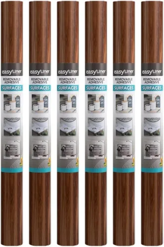 Miniatura 7 de EasyLiner - Revestimiento adhesivo para estantes para armarios y armarios, papel autoadhesivo fácil de instalar, cortar para ajustar, forro de cajón