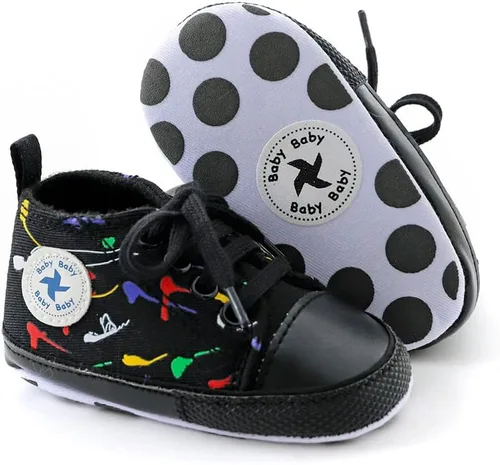 Miniatura 116 de Zapatos deportivos de lona de lona para bebés y niñas, suela antideslizante suave, suela antideslizante