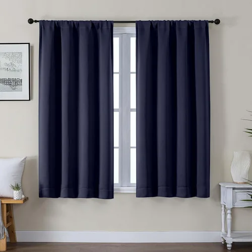Miniatura 127 de Gwine Cortinas opacas para dormitorio, 54 pulgadas de largo, paneles de cortina de ventana con aislamiento térmico y reducción de ruido, cortinas