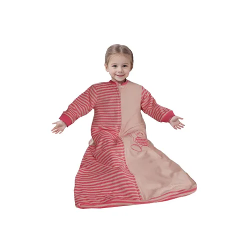 Miniatura 16 de Saco de dormir para bebé, manta de manga larga de terciopelo de algodón para niñas y niños pequeños, rosa, cremallera de 2 vías, sensación de Rosado