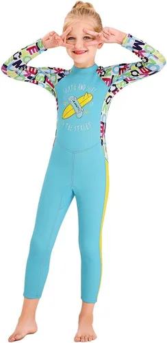 Traje de neopreno de cuerpo completo para niños y niñas, traje de baño térmico de 0.098 pulgadas para niños pequeños, jóvenes, adolescentes, manga