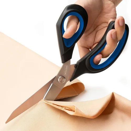 Miniatura 13 de XFasten Tijeras de sastre profesionales de alta resistencia, 9.5 pulgadas, tijeras de modista ultra afiladas para corte de tela Tijeras de coser