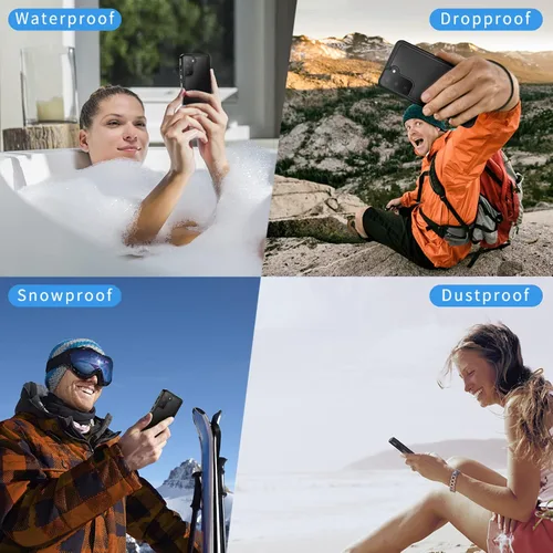 Miniatura 8 de Lanhiem Funda para Samsung Galaxy S22, IP68 impermeable a prueba de polvo con protector de pantalla integrado, funda protectora de cuerpo completo