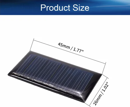 Miniatura 2 de Bettomshin 5 unidades de mini paneles solares de 5 V 25 MA, células solares policristalinas, módulo de panel micro solar para juguetes eléctricos